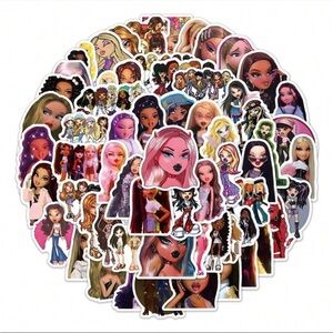 60PCS Rainbow Doll Sticker Set - Vibrant, Waterproof Decals